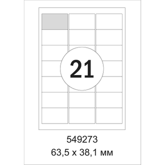 Этикетки самоклеящиеся Promega label адресные,прозр.63.5х38.1мм. А4 25л/уп.