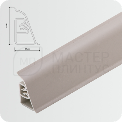 Пластиковый Плинтус для столешницы CEZAR BL44 серый жемчуг