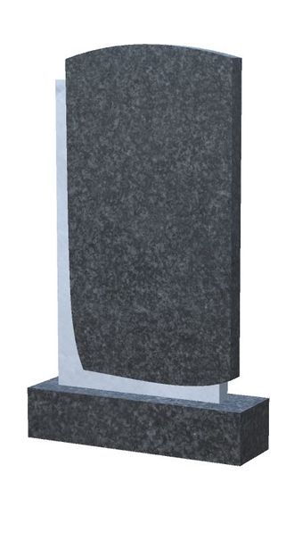 Прямоугольный черно-белый памятник мужчине