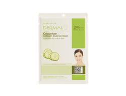 Dermal Cucumber Collagen Essence Mask / Dermal Тканевая маска с экстрактом огурца и коллагеном (23 г)