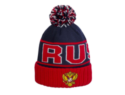 Шапка РОССИЯ сине-красная 11342
