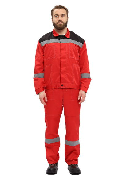 Костюм "ЛЕГИОН" куртка/полукомб. КРАСНЫЙ/ЧЕРНЫЙ