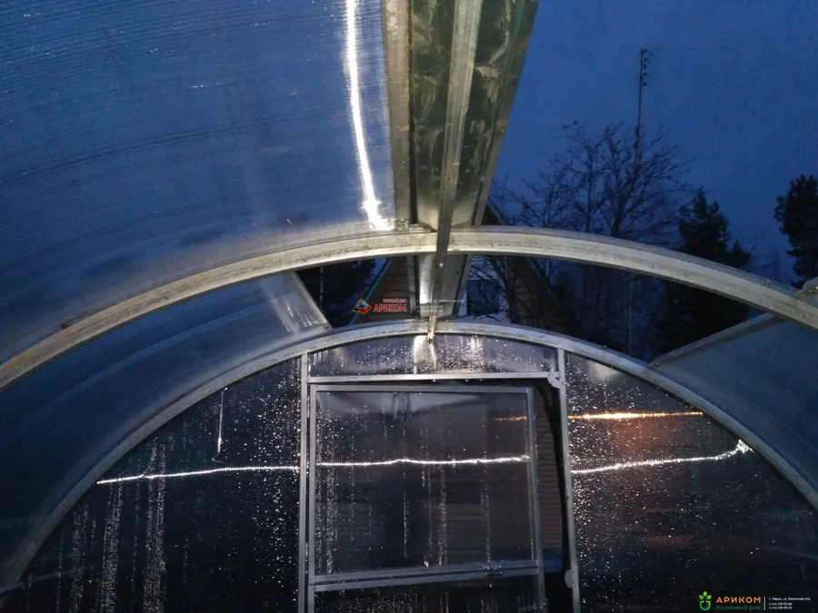 Теплица из сотового поликарбоната с раздвижной крышей от Ариком в Перми и Кунгуре