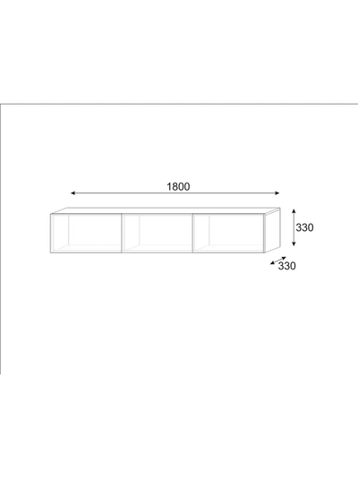 Инфинити тумба под ТВ подвесная 1800 мм Белый / мдф белый матовый