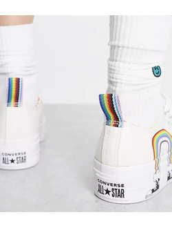 Кеды Converse Lift Pride Радуга a02264c 13 фото на ноге
