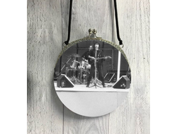 Сумочка круглая с фермуаром Кино, Виктор Цой №28