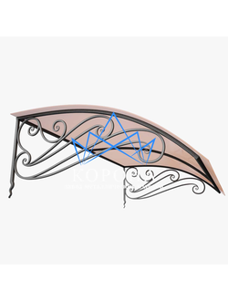 Кованый козырек №12