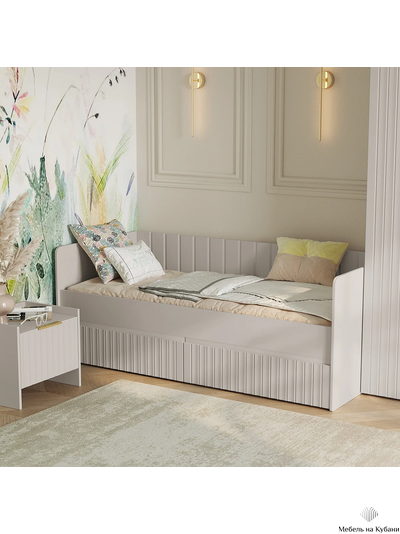 Тефия Кровать с 2 ящиками 832х2032х700 Тефия / Сантьяго