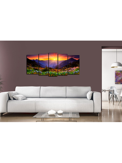 Модульная картина "Горный закат"