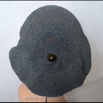 Летний берет с камнями Vizio Италия 4811 серый