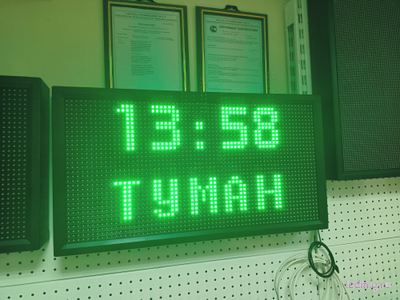 Табло погодных условий 370*690мм (зеленое свечение)