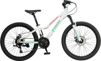 Велосипед FU613 / 7ск 24" сталь белый рама 11"