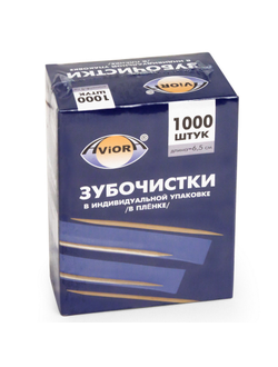 Зубочистки бамбук в инд. ПП-упак. 1000шт./уп. 401-488