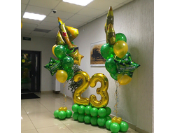 Фотозона "23 февраля", оформление офиса