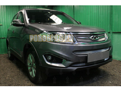 Защита радиатора Chery Tiggo 5 2014-2016 chrome низ