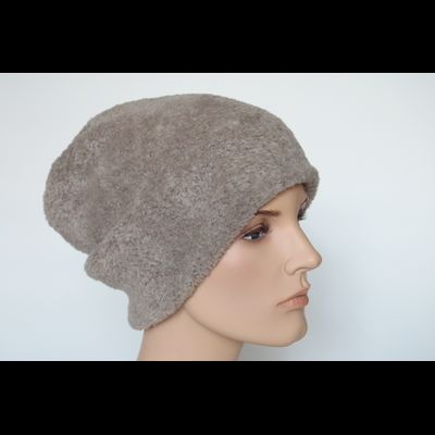 Вязаная женская шапка зимняя Vizio Италия 6962 бежевая