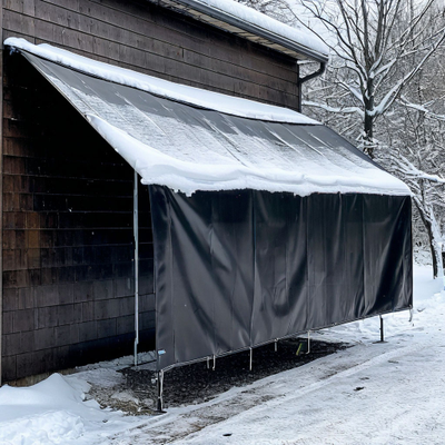 Тент Тарпаулин 4 x 8 м, 230 г/м2, шаг люверсов 0,5 м строительный защитный укрывной купить в Москве