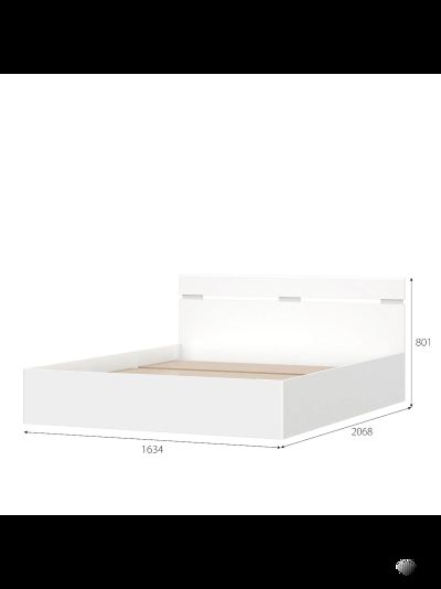 Одри СИМПЛ Кровать 1,6м (с основанием) Белый