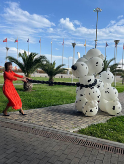 Большая собака из воздушных шаров (2 х 2.5 метра)