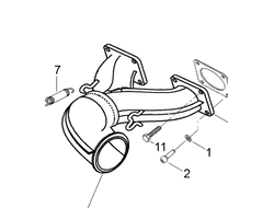 Выхлопной коллектор оригинал BRP 5245177 420979633/ M5245177 для BRP LYNX/Ski-Doo (Exhaust Manifold Branch-Y)