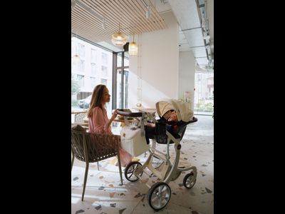 Детская коляска 2 в 1 Farfello Aimile Original Молочный Экокожа