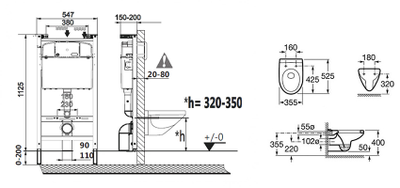 Комплект Roca Victoria ПЭК 893100000 инсталляция + унитаз + сиденье+ кнопка