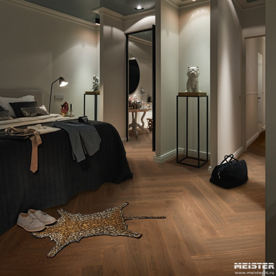 Паркетная доска PS 500 Meister Дуб витал Приглушенный 8813  в интерьере