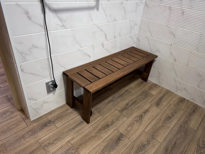 Лавка "БОГАТЫРЬ" 100см, тонированная, с покрытием