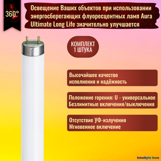 Aura Ultimate Long Life 18w/865 T8 G13