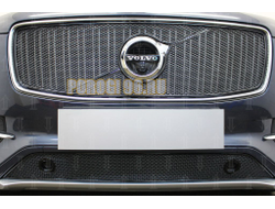Защита радиатора Volvo XC90 2014- black низ с парктроником PREMIUM
