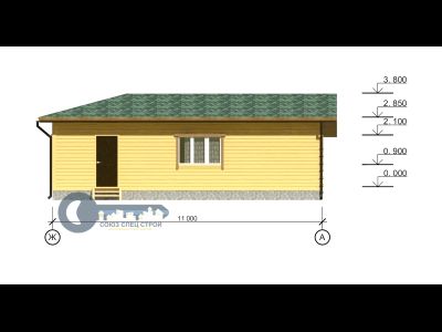 Б-26 ГАБАРИТНЫЕ РАЗМЕРЫ: (9Х12М) 1 ЭТАЖ, ОБЩАЯ ПЛОЩАДЬ: 99М²