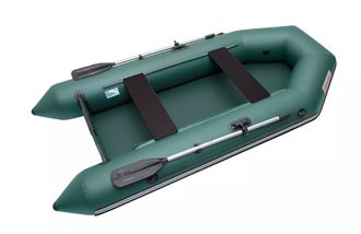 Моторно гребная лодка с жестким транцем Standart 2800 с привальным брусом (цвет зеленый)