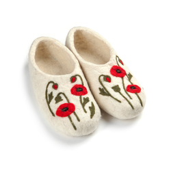 Купить войлочные тапочки маки в Москве