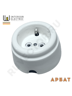 ретро розетка арбат белая