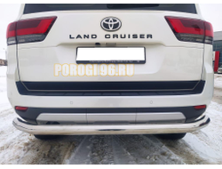 Защита заднего бампера d76 Toyota Land Cruiser 300 (Юбилейная) 2021-