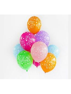 Шар 14"/35см "8 марта!" Тюльпаны", 25 шт, Бельгия