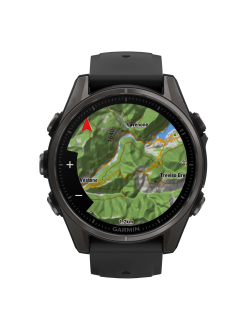 Часы Garmin Fenix 8 - 43mm AMOLED Sapphire Carbon Gray DLC Titanium Black / Pebble Gray