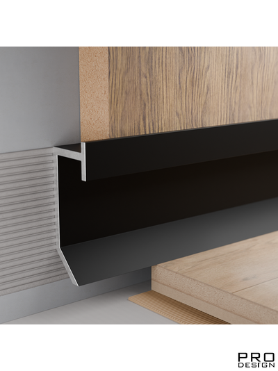 Теневой плинтус Pro Design 9388 Slim Led (Черный)