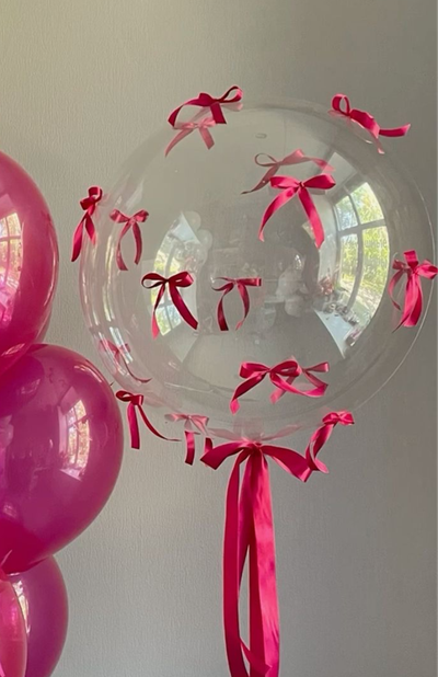 Шар Баблс с бантиками и надписью