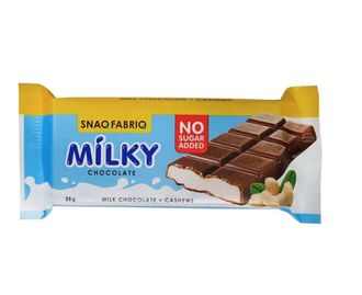 Молочный шоколад Snaq Fabriq Milky без сахара с Молочно-ореховый пастой 55 гр