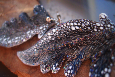 "Крылышки Полумглистой феи", серьги в стиле фэнтези