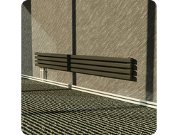 Плинтус для труб отопления ПВХ Smartprofile Aqua 37 для труб до 25мм.