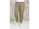 Стильные укороченные брюки с карманами арт. 1320 (цвет хаки) Размеры 52-66