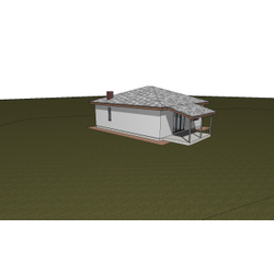 Одноэтажный дом с двумя спальнями 92м² (S72)