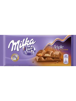 Шоколад Milka Triple Caramel 90гр