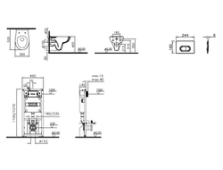 Комплект: подвесной безободковый унитаз S20, Rim-Ex, (с сиденьем с микролифтом, инсталляцией и панелью управления), 9004B003-7202