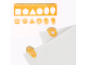 Канцелярский детский набор ЮНЛАНДИЯ "ЦЫПЛЕНОК", 4 предмета: подставка, линейка со скрепками, ножницы, ластик, цвет желтый, блистер, 236959