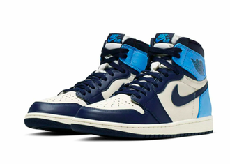 Nike Air Jordan Retro 1 High Obsidian (Голубые)