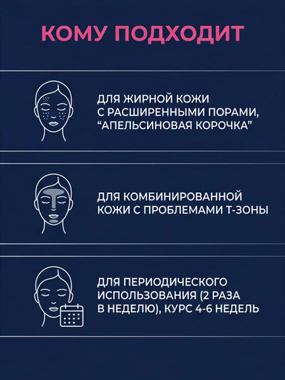 Маска № 3 СУЖЕНИЕ ПОР, ТОНУС для жирной кожи с расширенными порами, 50 гр.