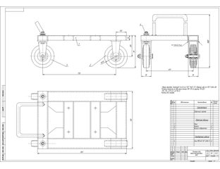 Чертежи приспособлений и стендов - Тележка для перевозки АКБ